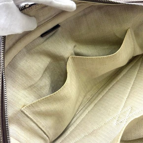 Hermes Victoria 35 □L Engraved Leather Gray-beige Handbag Silver - Picture 14 of 15